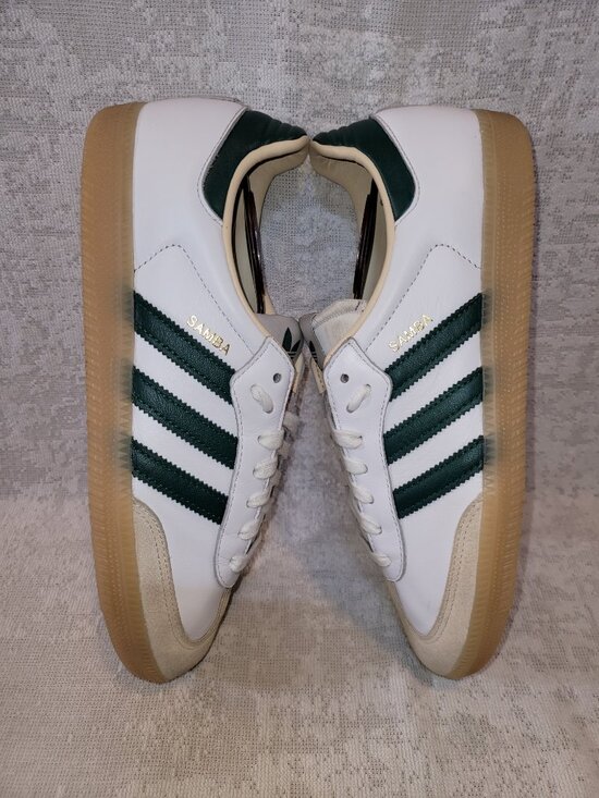 Adidas Men’s Samba OG Originals Size 9 White Collegiate Green Gum JS3831 Shoes main image 16